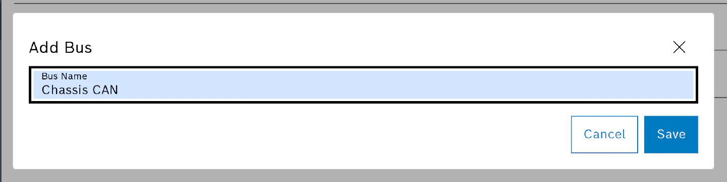 Add Bus dialog