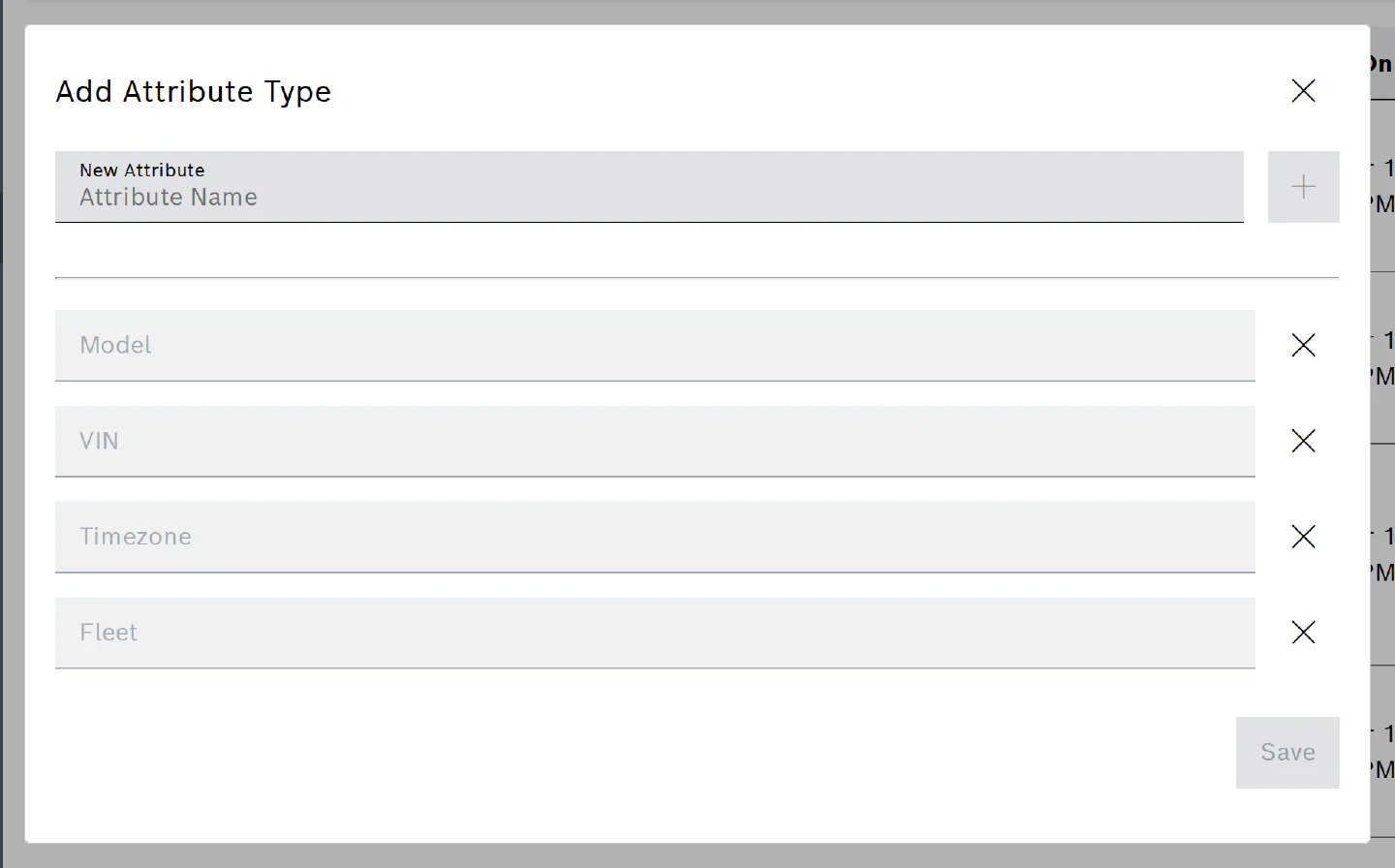 Add Attribute Type dialog